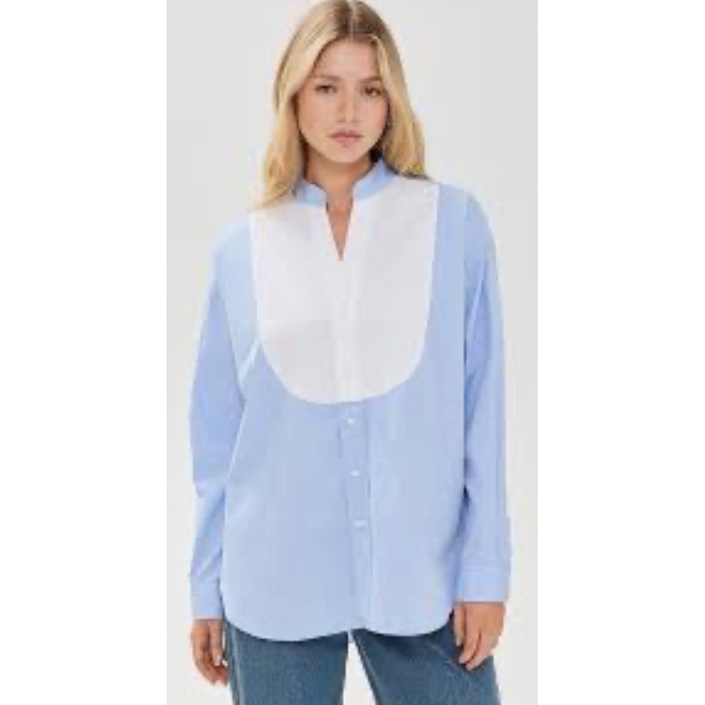 Frank & Eileen  Tuxedo Bib Button Down Shirt Size medium